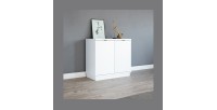 Commode design SOB, 80cm, 2 porte, coloris blanc