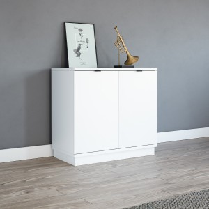 Commode design SOB, 80cm, 2 porte, coloris blanc
