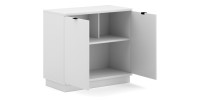 Commode design SOB, 80cm, 2 porte, coloris blanc