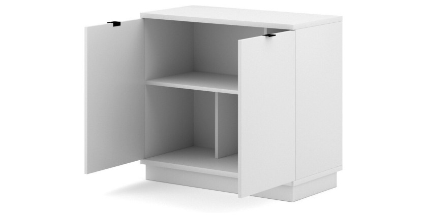 Commode design SOB, 80cm, 2 porte, coloris blanc