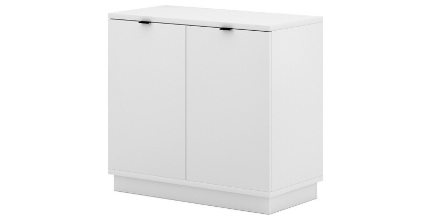 Commode design SOB, 80cm, 2 porte, coloris blanc