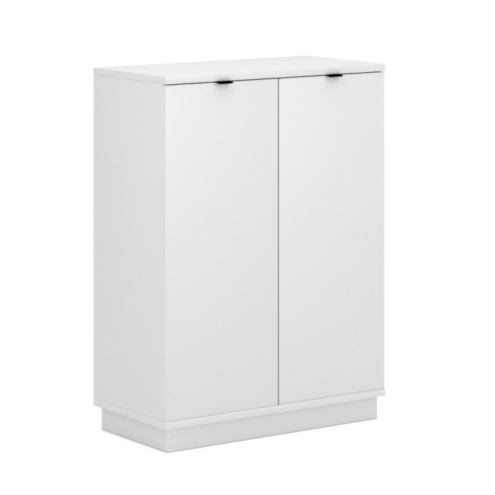Commode design SOB, 110cm, 2 portes, coloris blanc