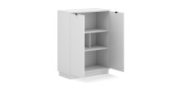 Commode design SOB, 110cm, 2 portes, coloris blanc