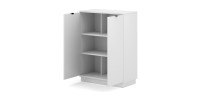 Commode design SOB, 110cm, 2 portes, coloris blanc