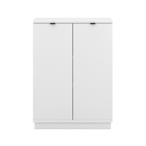 Commode design SOB, 110cm, 2 portes, coloris blanc