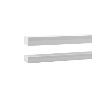 Meuble TV design suspendu FLY 280 cm à 4 tiroirs, couleur blanc