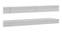 Meuble TV design suspendu FLY 280 cm à 4 tiroirs, couleur blanc