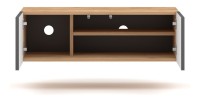 Meuble de rangement suspendu BRACA chêne et gris anthracite