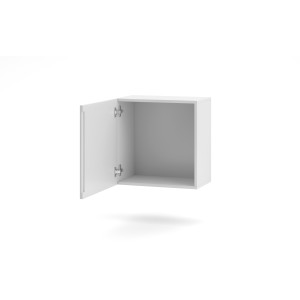 Petit meuble de rangement suspendu NEVER blanc brillant de 50cm