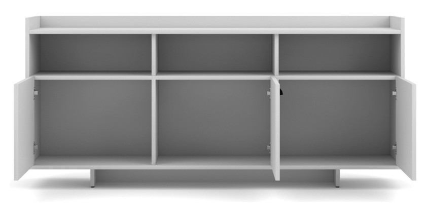 Buffet type design collection VICTORIA 3 portes, coloris blanc mat