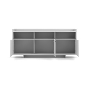 Buffet type design collection VICTORIA 3 portes, coloris blanc mat