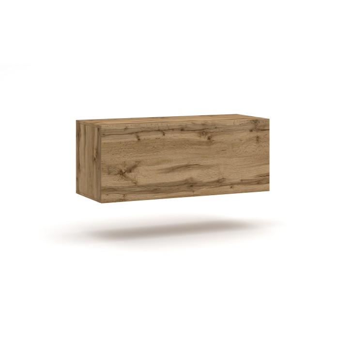 Petit meuble de rangement suspendu NEVER chêne wotan 100cm