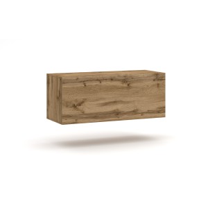 Petit meuble de rangement suspendu NEVER chêne wotan 100cm