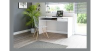 Bureau droit coloris blanc collection SOB moderne et élégant