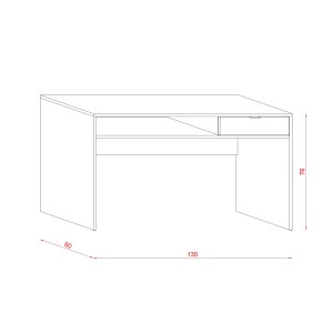 Bureau droit coloris blanc collection SOB moderne et élégant