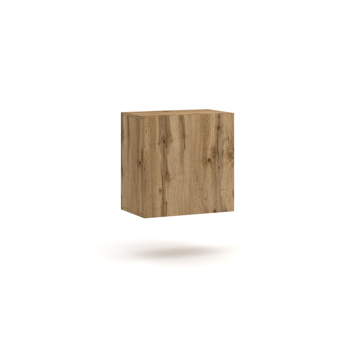 Petit meuble de rangement suspendu NEVER chêne wotan 50cm