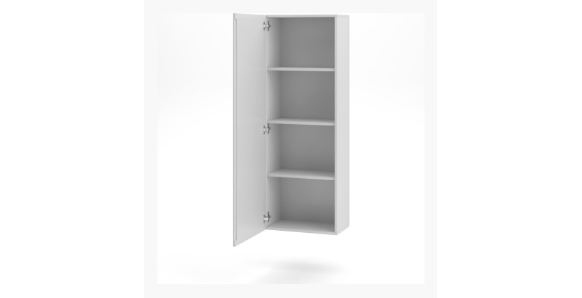 Colonne suspendu design NEVER, 1 porte, 40cm, blanc