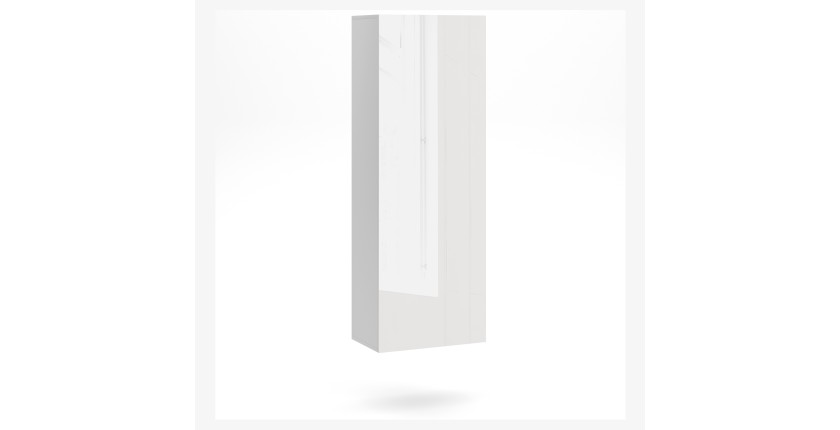 Colonne suspendu design NEVER, 1 porte, 40cm, blanc