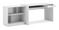 Large bureau droit coloris blanc collection SOB moderne et élégant