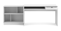 Large bureau droit coloris blanc collection SOB moderne et élégant