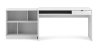 Large bureau droit coloris blanc collection SOB moderne et élégant