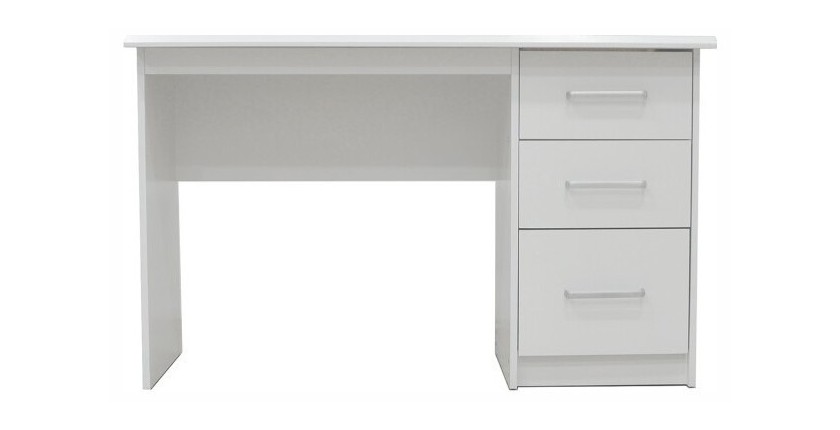 Bureau de la collection PRAGUE 3 tiroirs Blanc
