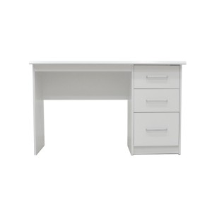 Bureau de la collection PRAGUE 3 tiroirs Blanc