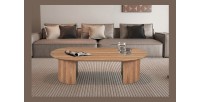 Table basse collection VAGOS effet chêne vieilli longueur 120 cm