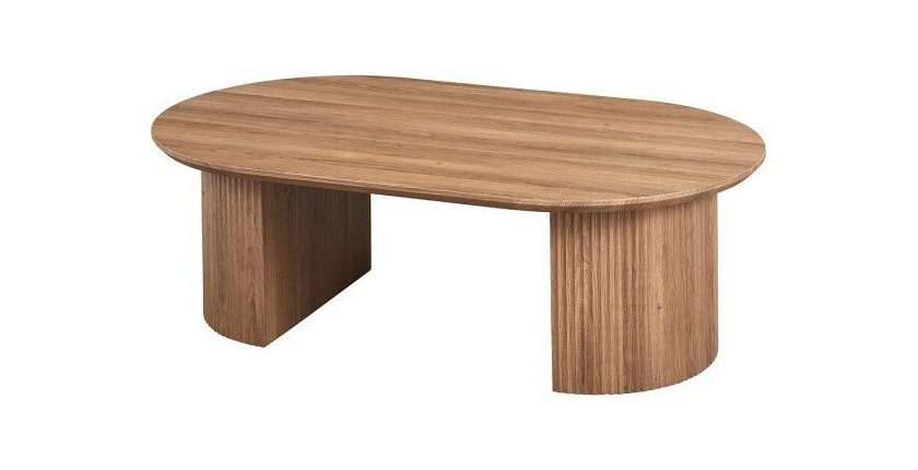 Table basse collection VAGOS effet chêne vieilli longueur 120 cm