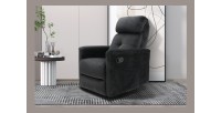 Fauteuil relaxation relevable manuellement VENISE coloris noir