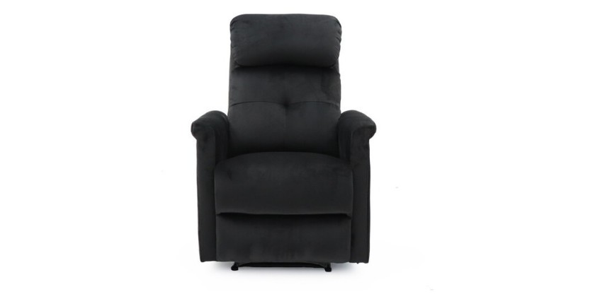Fauteuil relaxation relevable manuellement VENISE coloris noir