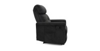 Fauteuil relaxation relevable manuellement VENISE coloris noir