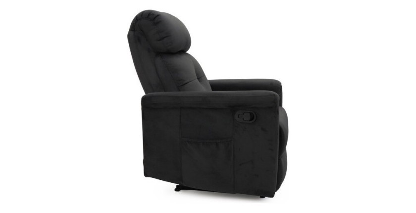 Fauteuil relaxation relevable manuellement VENISE coloris noir