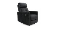 Fauteuil relaxation relevable manuellement VENISE coloris noir