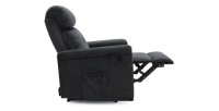 Fauteuil relaxation relevable manuellement VENISE coloris noir