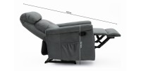 Fauteuil relaxation relevable manuellement VENISE coloris gris