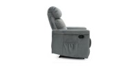 Fauteuil relaxation relevable manuellement VENISE coloris gris