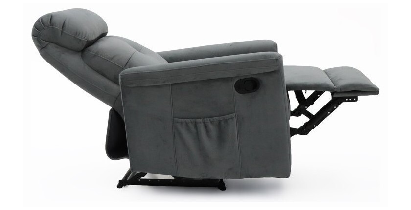 Fauteuil relaxation relevable manuellement VENISE coloris gris