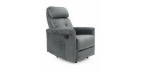 Fauteuil relaxation relevable manuellement VENISE coloris gris