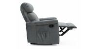 Fauteuil relaxation relevable manuellement VENISE coloris gris