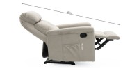 Fauteuil relaxation relevable manuellement VENISE coloris beige
