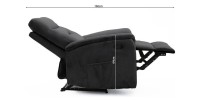 Fauteuil relaxation relevable manuellement PARIS coloris noir