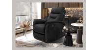 Fauteuil relaxation relevable manuellement PARIS coloris noir
