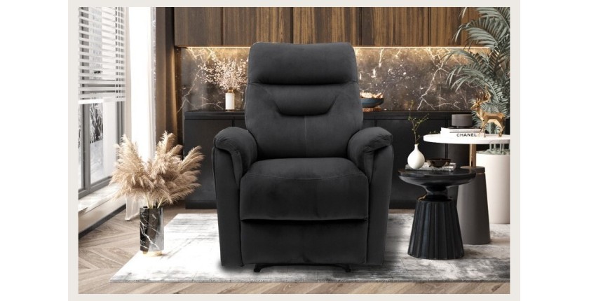 Fauteuil relaxation relevable manuellement PARIS coloris noir