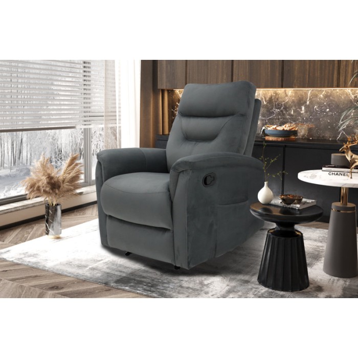 Sillón reclinable manual PARIS color gris
