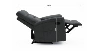Fauteuil relaxation relevable manuellement PARIS coloris gris