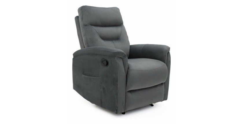 Fauteuil relaxation relevable manuellement PARIS coloris gris