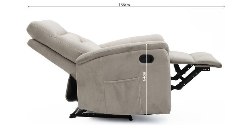 Fauteuil relaxation relevable manuellement PARIS coloris beige