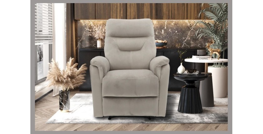 Fauteuil relaxation relevable manuellement PARIS coloris beige