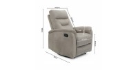 Fauteuil relaxation relevable manuellement PARIS coloris beige